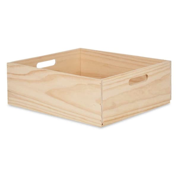 Dekorationslåda furuträ 35 x 14 x 40 cm (4 antal)