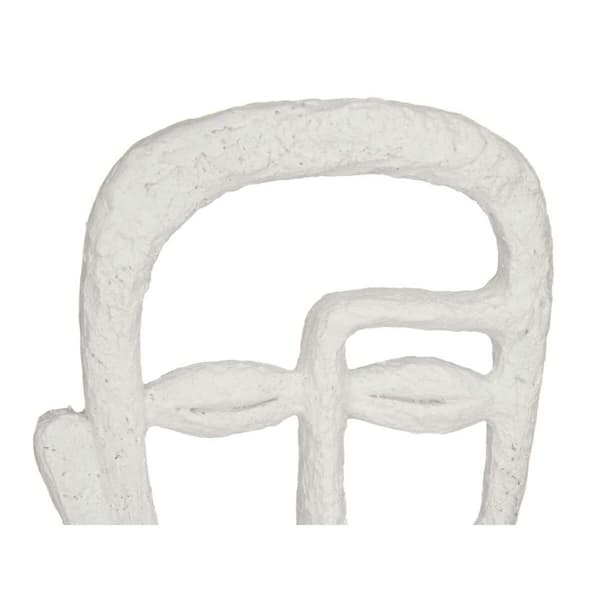 Prydnadsfigur Ansikte Vit 19,5 x 38 x 10,5 cm (4 antal)
