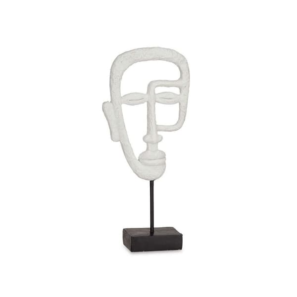 Prydnadsfigur Ansikte Vit 19,5 x 38 x 10,5 cm (4 antal)
