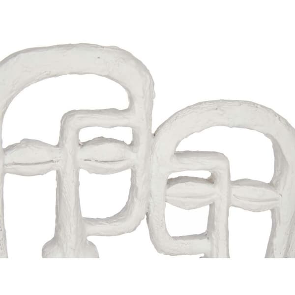 Prydnadsfigur Ansikte Vit 27 x 32,5 x 10,5 cm (4 antal)