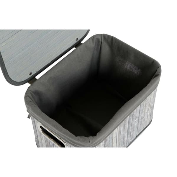 Korg - set DKD Home Decor Vit Grå Bambu Trä MDF 51 x 35 x 33 cm
