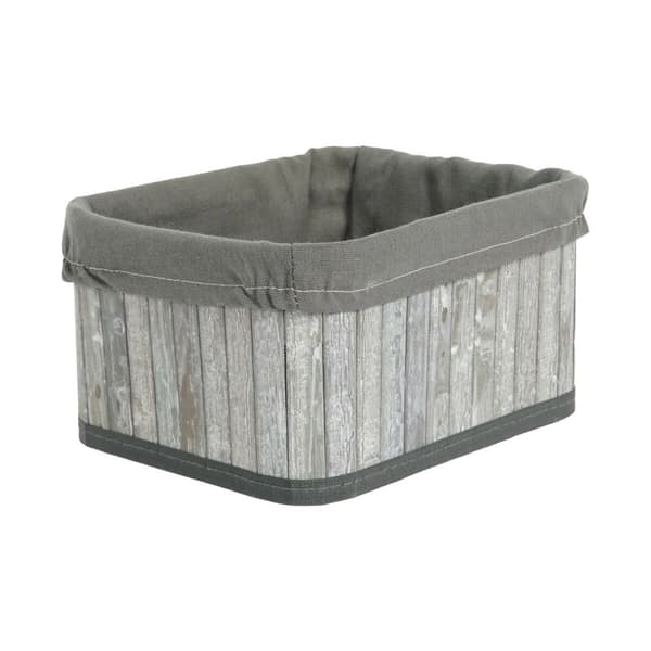 Korg - set DKD Home Decor Vit Grå Bambu Trä MDF 51 x 35 x 33 cm