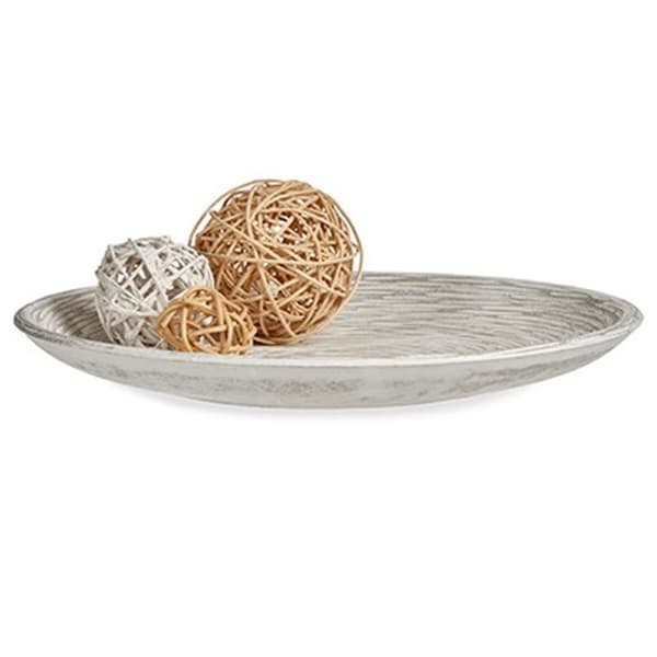 Prydnadsfat Vit Spiral Ø 29 cm (6 antal)