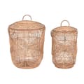 Pikkukuva 1 / 2: Korisetti DKD Home Decor Luonnollinen Vaaleanruskea Trooppinen 45 x 45 x 57 cm