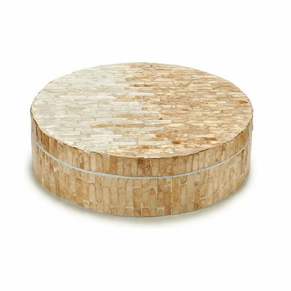 Koristerasia Valkoinen Beige Helmiäinen lastulevy 25 x 8 x 25 cm (4 osaa)