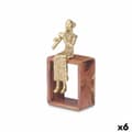 Miniatyrbild 1 av 3: Prydnadsfigur Blockflöjt Brun Trä Metall 13 x 27 x 13 cm