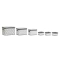 Pikkukuva 1 / 6: Korisetti DKD Home Decor Valkoinen Harmaa Bambu Puu MDF Tähdet 51 x 35 x 33 cm