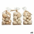 Miniatyrbild 1 av 3: Set of Decorative Balls Vit Brun (12 antal)