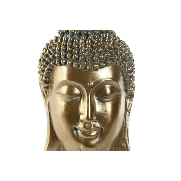 Prydnadsfigur Home ESPRIT Gyllene Buddha Orientalisk 16 x 15,5 x 28 cm