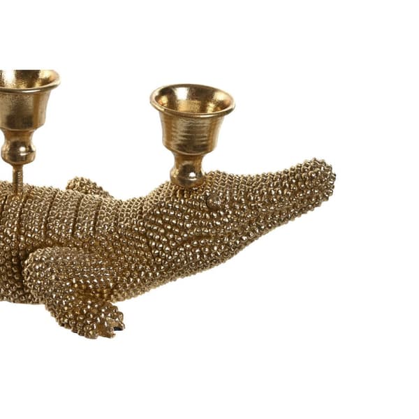 Prydnadsfigur Home ESPRIT Gyllene Kandelaber 42,5 x 12,5 x 11,5 cm