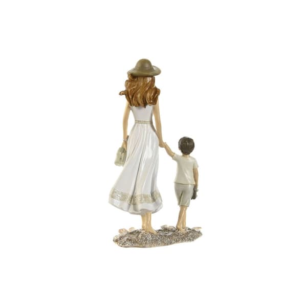 Koristehahmo Home ESPRIT Valkoinen Beige 14,5 x 8 x 24,5 cm (2 osaa)