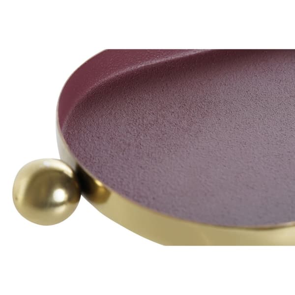 Pöytäkoriste DKD Home Decor Oranssi Kullattu Kaupunki 35 x 13 x 3 cm (2 osaa)