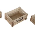 Pikkukuva 3 / 4: Koristerasiasetti Home ESPRIT Ruskea Musta Paolownia wood Maailmankartta 39 x 28 x 14,5 cm (5 Kappaletta)