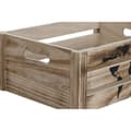 Pikkukuva 4 / 4: Koristerasiasetti Home ESPRIT Ruskea Musta Paolownia wood Maailmankartta 39 x 28 x 14,5 cm (5 Kappaletta)
