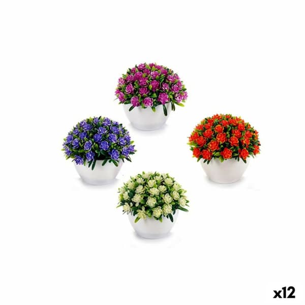 Dekorativ blomma Ibergarden A16120-0118 Lila Bunt 14 x 12 x 14 cm (12 antal)