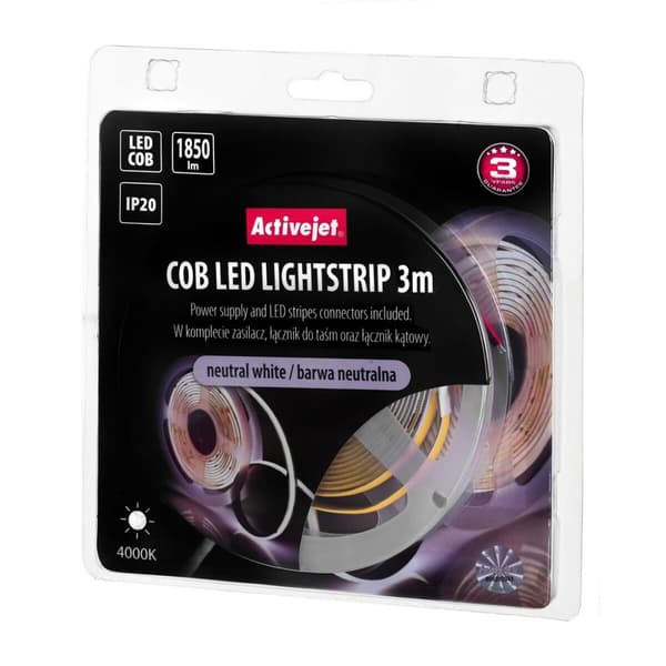 Oplyst bånd Activejet AJE-COB 3m neut (1 Dele) (1 enheder)