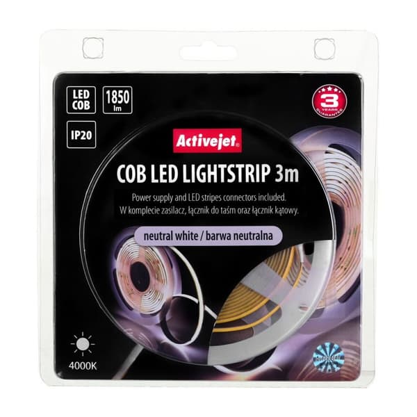 Oplyst bånd Activejet AJE-COB 3m neut (1 Dele) (1 enheder)
