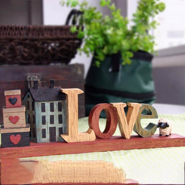 INF Bokstavdesign borddekor, ideell gave til bryllup, innflytting love letter brand