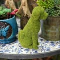 Miniatyrbilde 4 av 6: INF Simulering Flocking Ornament Figurine - Dekorativ hage statue Sitting puppy