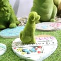 Miniatyrbilde 5 av 6: INF Simulering Flocking Ornament Figurine - Dekorativ hage statue Sitting puppy