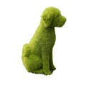 Miniatyrbilde 1 av 6: INF Simulering Flocking Ornament Figurine - Dekorativ hage statue Sitting puppy