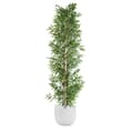Miniatyrbillede 1 af 4: Træ Home ESPRIT Polyester Bambus 40 x 40 x 180 cm
