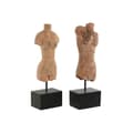 Miniatyrbilde 1 av 4: Dekorativ Figur Home ESPRIT Brun Svart Dame Menn 13 x 9 x 40 cm (2 enheter)