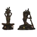 Miniatyrbillede 1 af 3: Dekorativ figur Home ESPRIT Brun Yoga Indianer mand 13 x 6 x 16 cm (2 enheder)