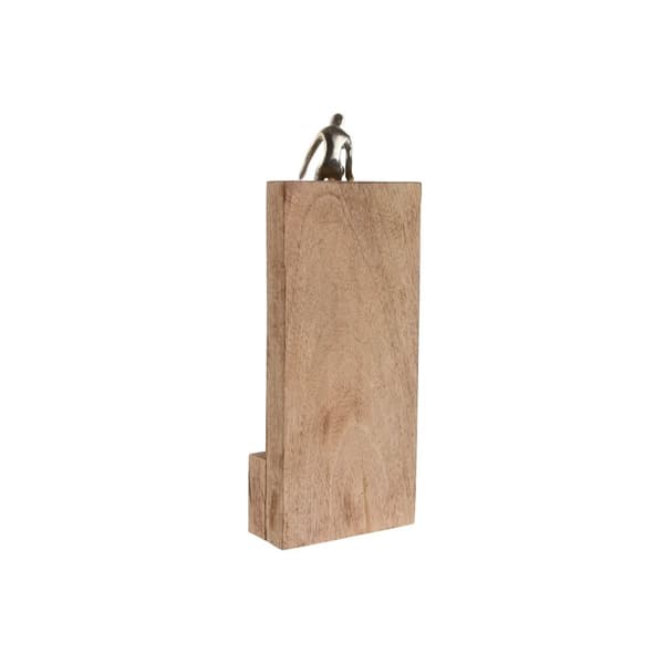 Prydnadsfigur Home ESPRIT Brun Silvrig Naturell 15 x 10 x 39 cm