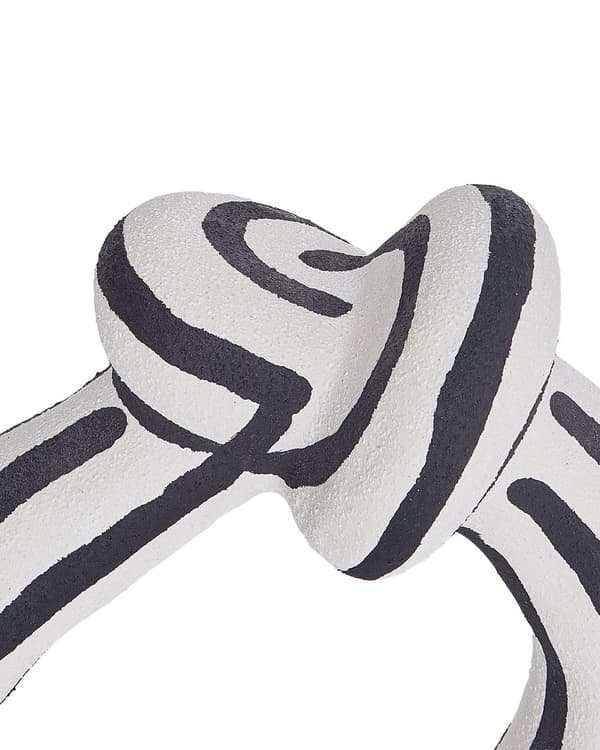 Figur Svart Hvit Steintøy 24 cm Abstrakt form Vanntett Retro design Dekorasjon Interiør Vase