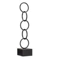 Miniatyrbild 1 av 2: Prydnadsfigur Ringar Svart Metall (12,5 x 60,5 x 12,5 cm)