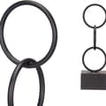 Miniatyrbild 2 av 2: Prydnadsfigur Ringar Svart Metall (12,5 x 40,5 x 12,5 cm)