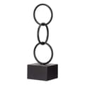 Miniatyrbild 1 av 2: Prydnadsfigur Ringar Svart Metall (12,5 x 40,5 x 12,5 cm)
