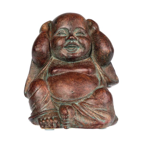 Prydnadsfigur Atmosphera sabiduria santai 12 x 11 x 9,5 cm Brun Polyresin