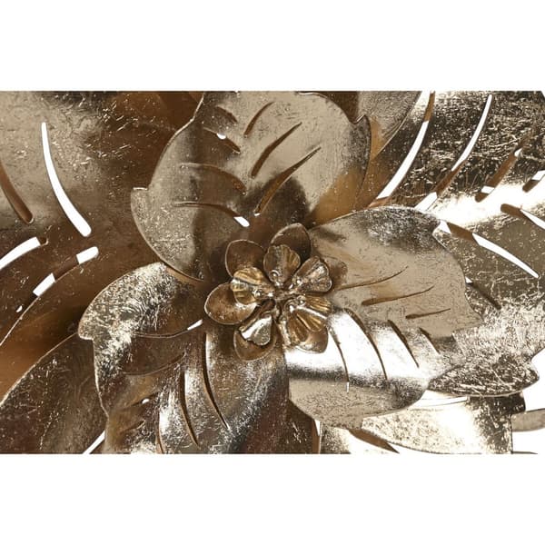 Väggdekoration Home ESPRIT Gyllene Modern Blomster 51 x 6 x 51 cm (2 antal)