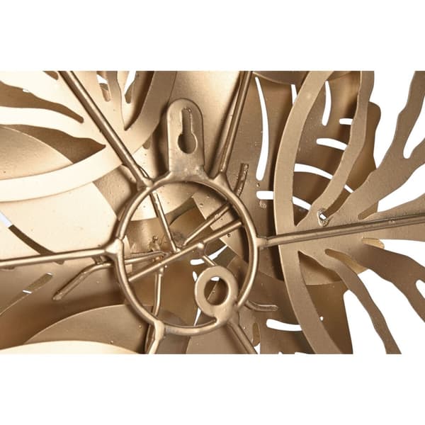 Väggdekoration Home ESPRIT Gyllene Modern Blomster 51 x 6 x 51 cm (2 antal)
