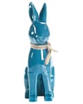 Miniatyrbillede 4 af 7: Dekorativ figur blå keramik dolomit 27 cm statue påske tilbehør moderne stil stue