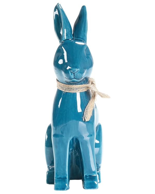 Dekorativ figur blå keramik dolomit 27 cm statue påske tilbehør moderne stil stue