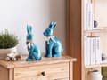 Miniatyrbillede 2 af 7: Dekorativ figur blå keramik dolomit 27 cm statue påske tilbehør moderne stil stue