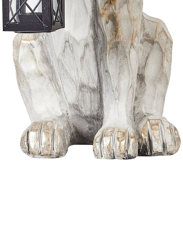 Dekorativ figur hvid MgO 37 cm statue kanin Påske tilbehør moderne stil have stue