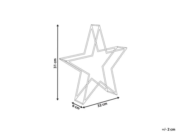 LED-dekoration Vit Akryl 32 x 6 x 31 cm Julstjärna Säsongstillbehör Heminredning med belysning