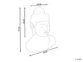 Miniatyrbillede 3 af 7: Dekorativ figur i sort og guld med buddha-dekoration i ældet finish til indendørs brug