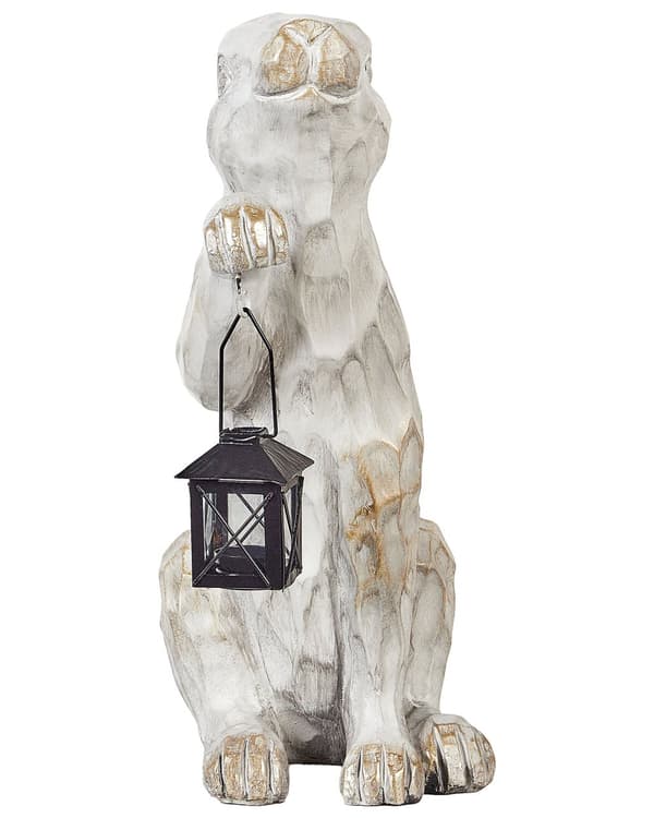 Dekorativ Figurine Hvit MgO 37 cm Accent Piece Påskehare Innendørs Utendørs Dekorasjon Stue
