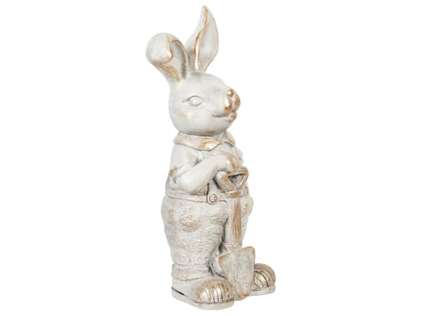 Dekorativ Figur Hvit MgO 36 cm Påskehare 36 cm Dekorasjonsfigur Innendørs Utendørs Dekorasjon Stue