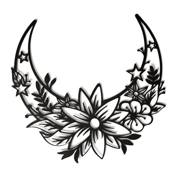 INF Metalliseinien sisustus - kuunkukka
