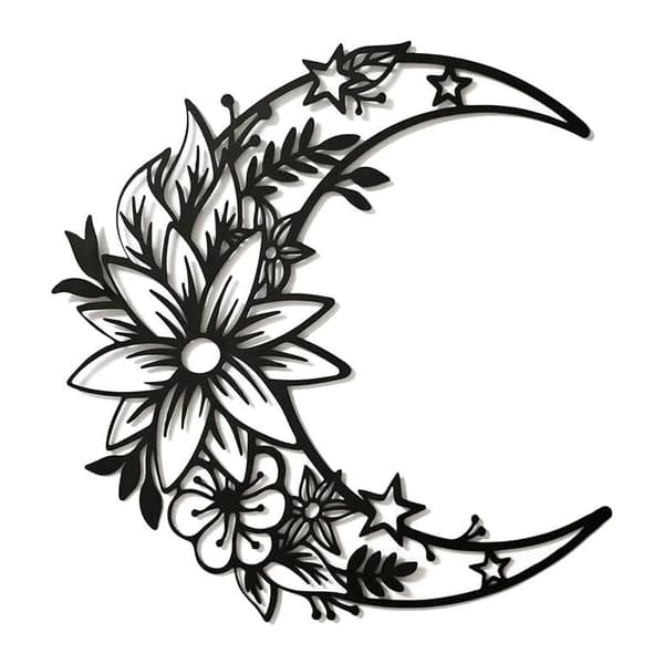 INF Metall veggkunstdekor - måneblomst