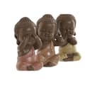 Miniatyrbild 2 av 3: Prydnadsfigur Home ESPRIT Orange Korall Lime Harts Buddha Orientalisk 5,5 x 5 x 10,5 cm (3 antal)