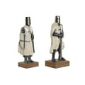 Miniatyrbild 1 av 4: Prydnadsfigur Home ESPRIT Vit Silvrig Harts 10 x 8 x 25 cm (2 antal)