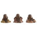 Pikkukuva 1 / 3: Koristehahmo Home ESPRIT Oranssi Koralli Lime väri Hartsi Buddha Itämainen 10 x 7,5 x 8,5 cm (3 osaa)