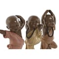 Miniatyrbillede 2 af 3: Dekorativ figur Home ESPRIT Orange Koral Lime Harpiks Munk Orientalsk 11,5 x 5,5 x 14,5 cm (3 enheder)
